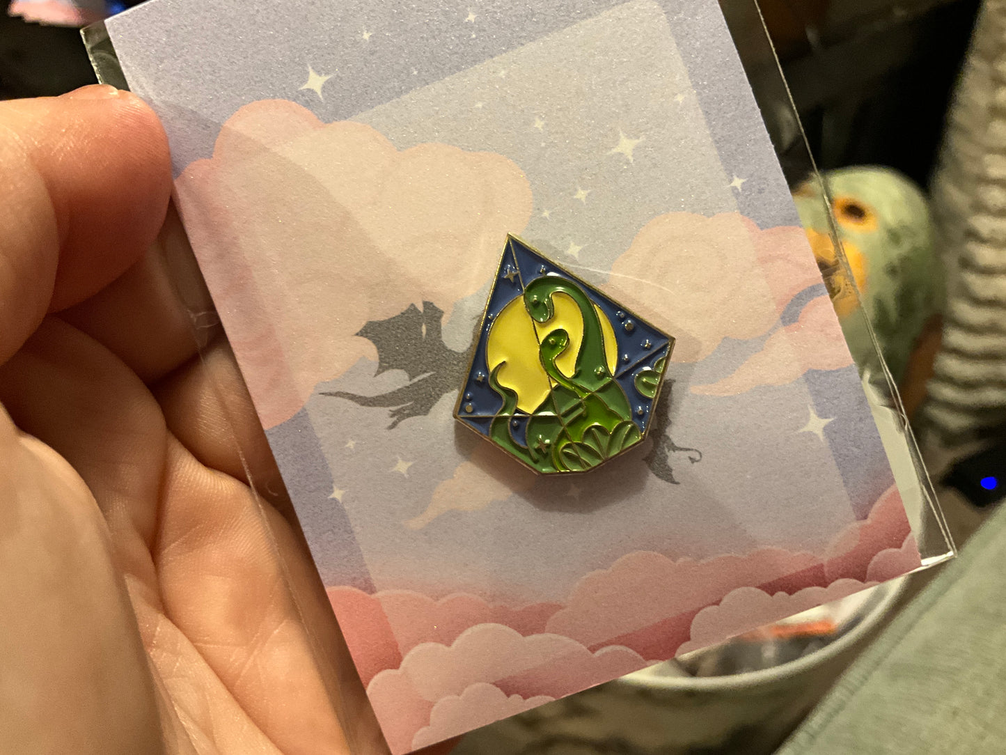 Blue Dinosaur Pin