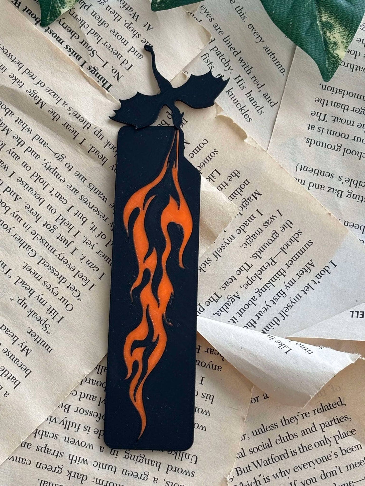 Dragon with Flame Bookmark