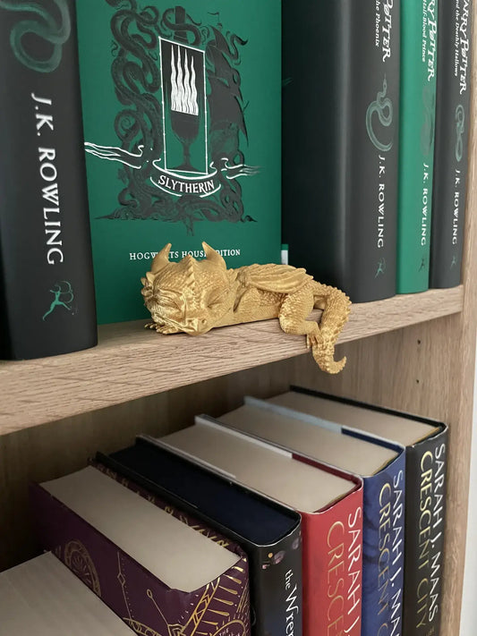 3D Printed Sleeping Baby Dragon – Book Nook & Shelf Accent