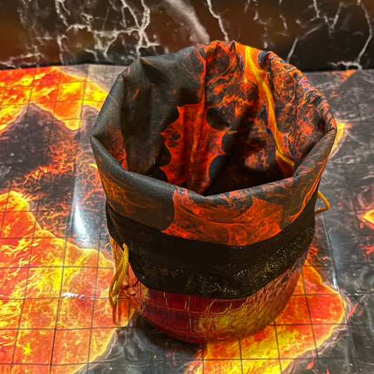 Dragon Skin And Fire Dice Bag