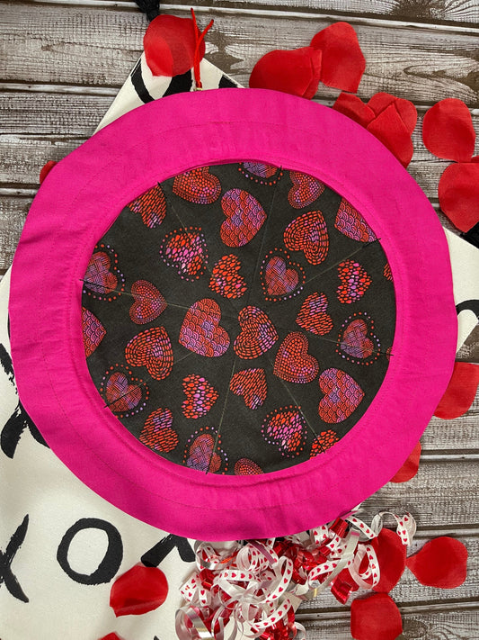 Heart Black and Pink Section Dice Bag