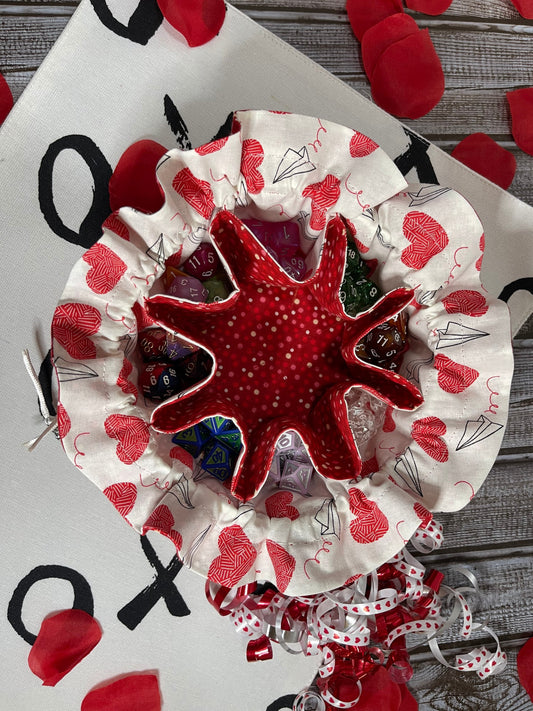 Love Note Red and White Section Bag