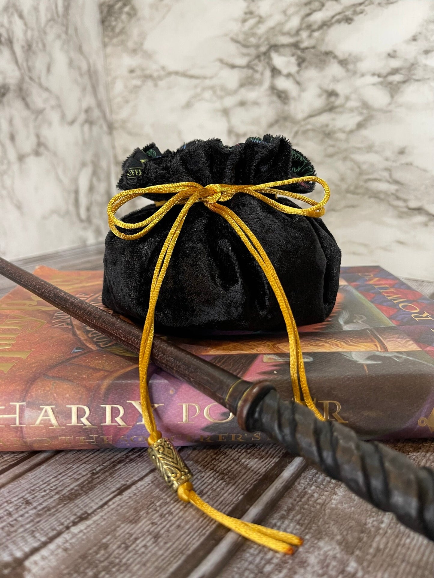 Red Wizarding School Sectioned Dice Bag- Made with Licensed Harry Potter Fabric