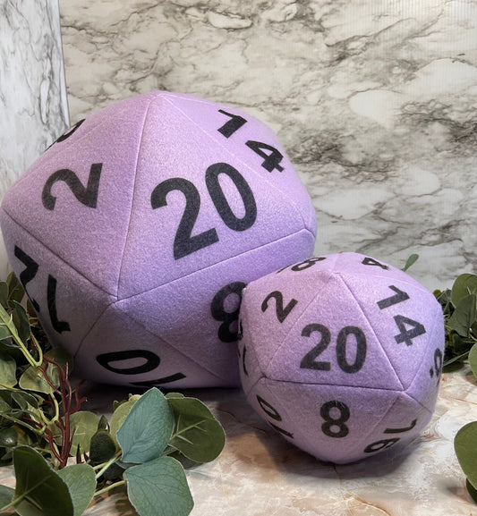 Green D20 Plush Pillow