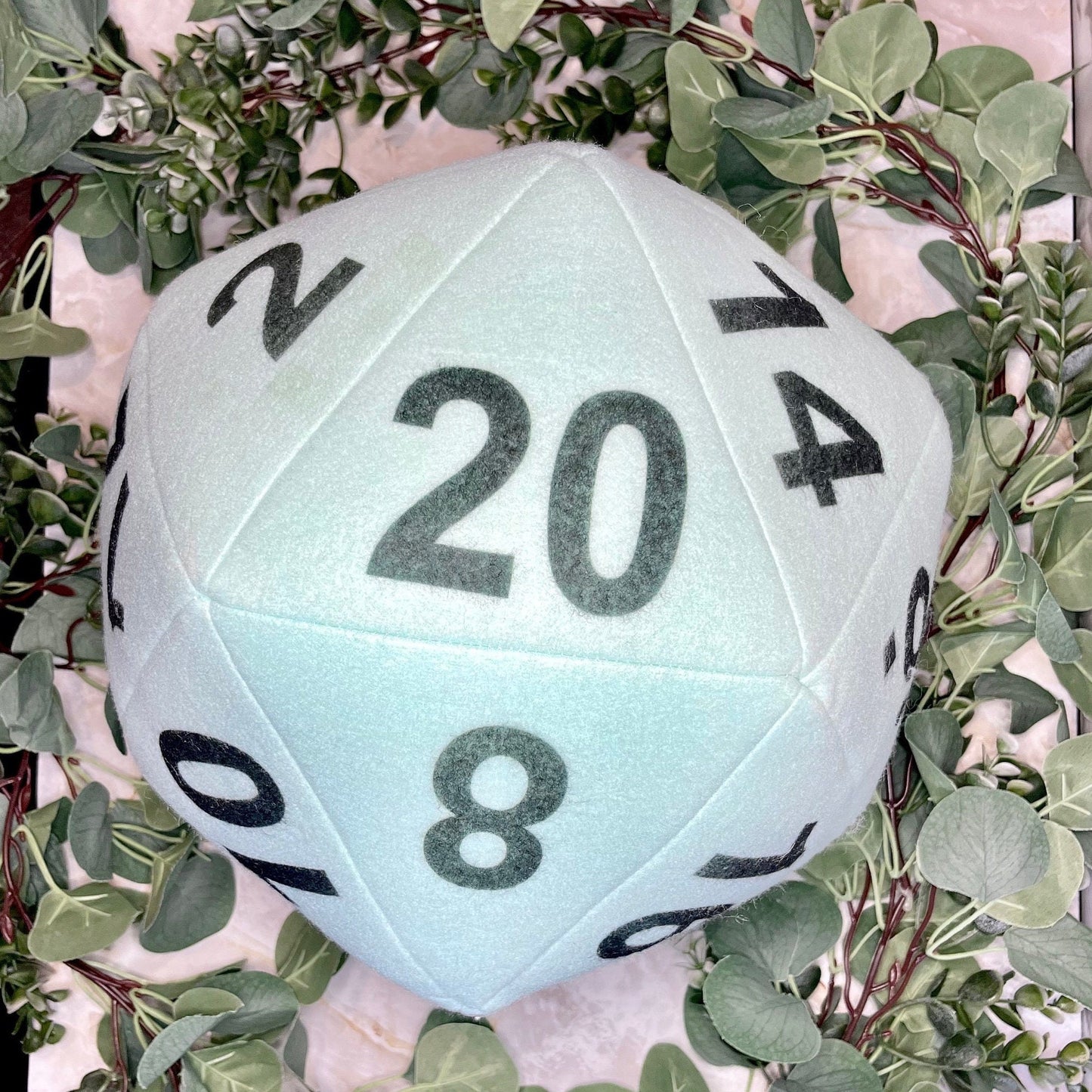 Mint D20 Plush Pillow