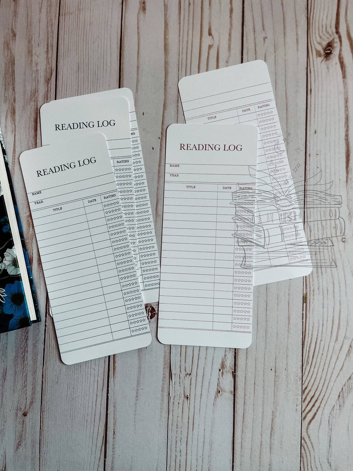 Reading Log Bookmark- vintage style library card