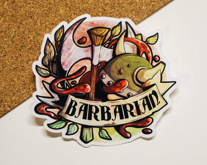 Barbarian Class Sticker