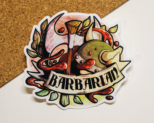 Barbarian Class Sticker