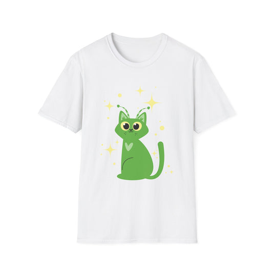Alien Cat Unisex T-Shirt, Cool Graphic Tee, Festival Wear, Unique Gift, Casual Comfort