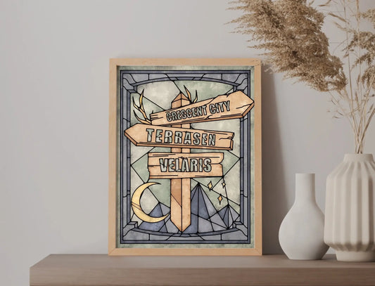 ACOTAR Throne of Glass CC Giclee Print Bookish Wall Art Gift