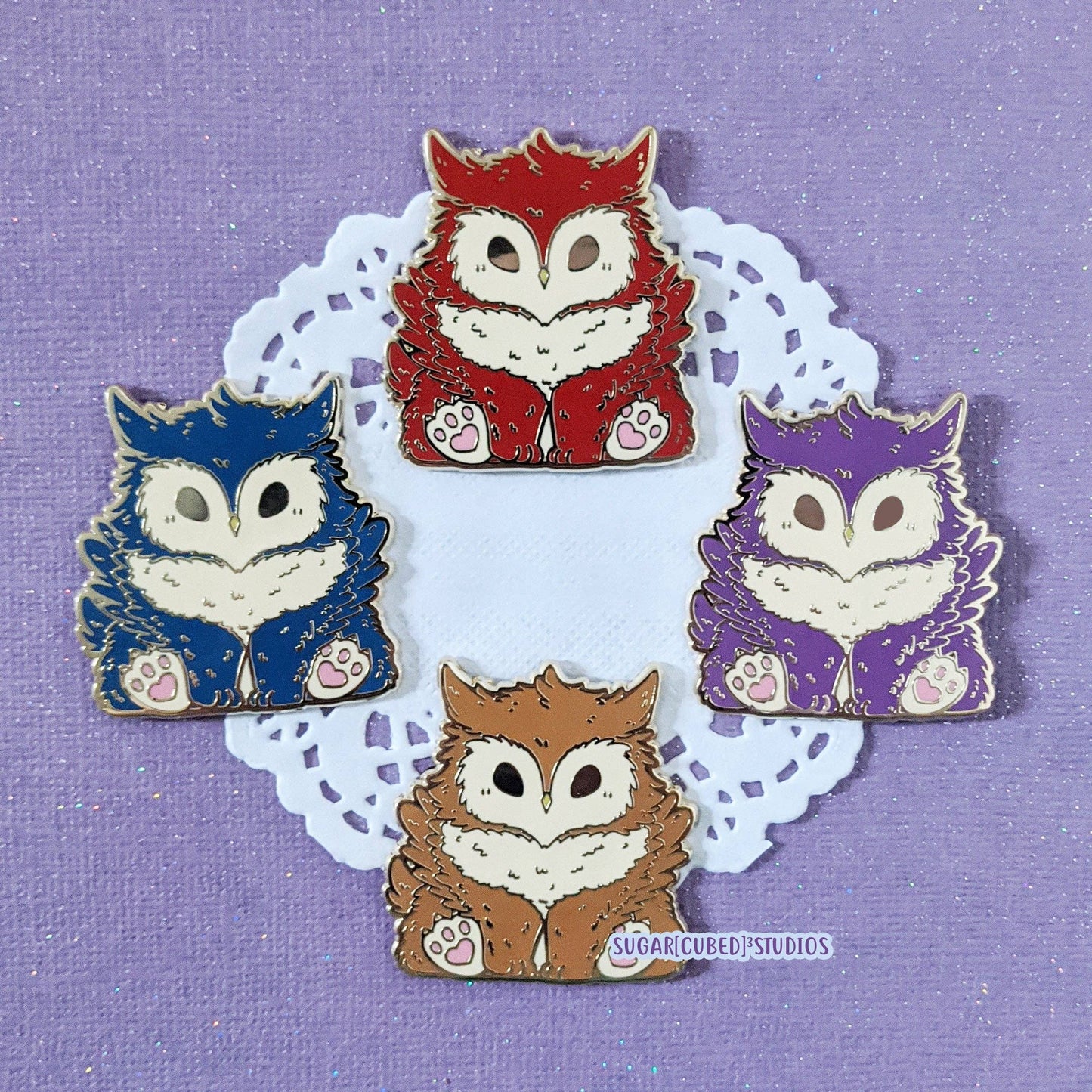 Chubby Owlbear Enamel Pin