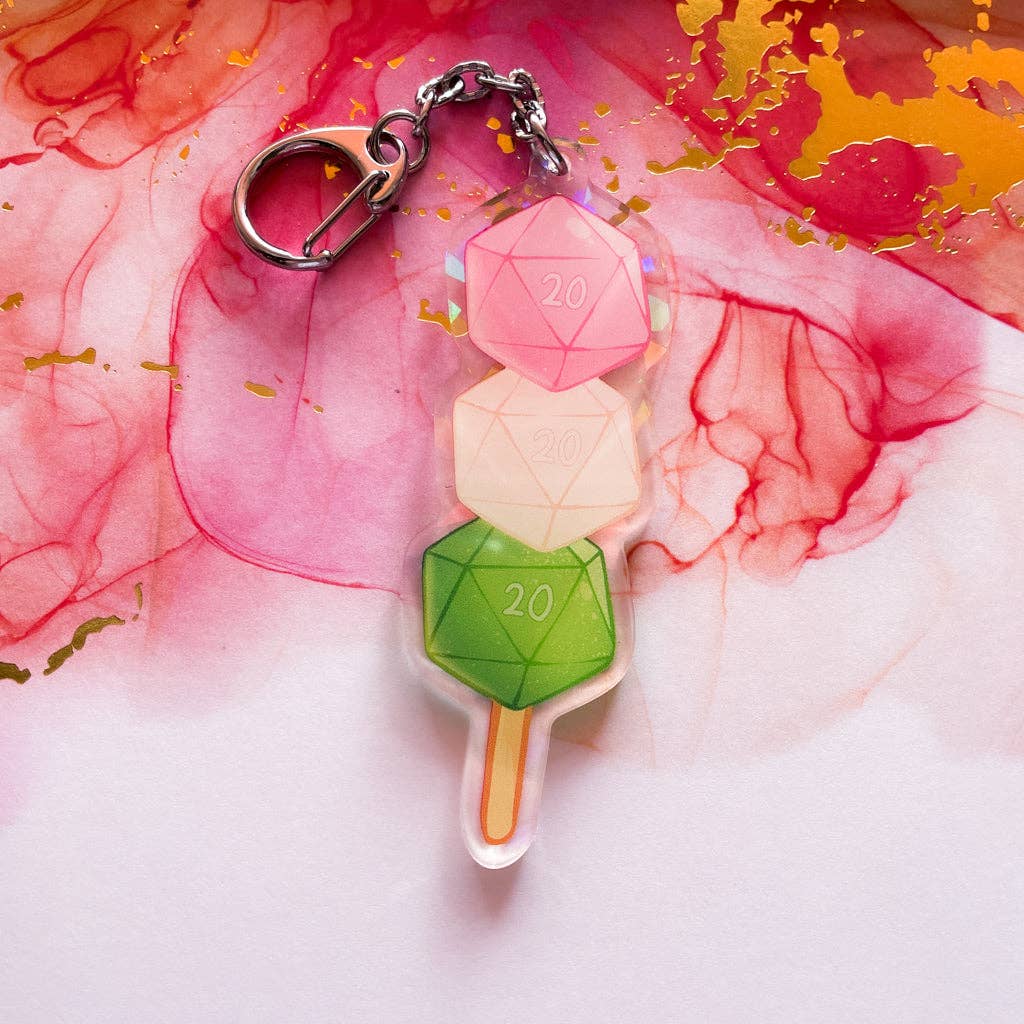 D20 Dango Holographic Acrylic Charms