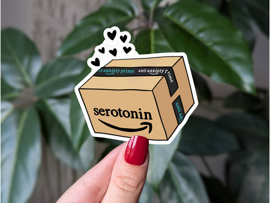 Serotonin Anti-Anxiety prime, funny mental health sticker