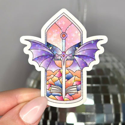 Stained Glass Bookish Sticker