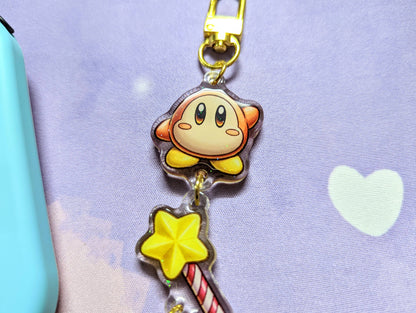 Video Game Cute 3-in-1 Linking Glitter Acrylic Keychain