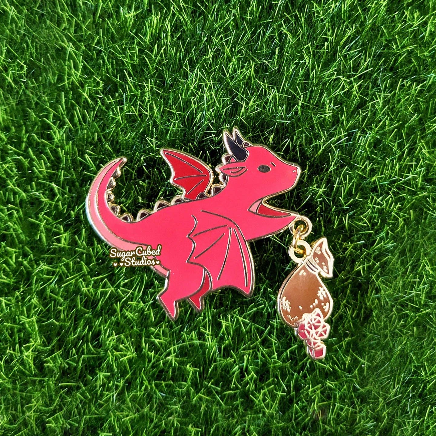 Dragon Hoarder - Dangle Enamel Pin