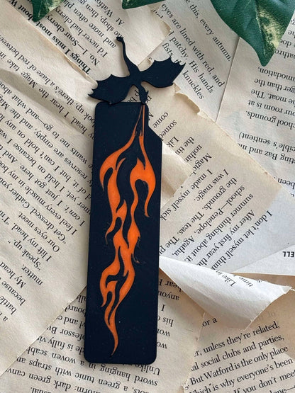 Dragon with Flame Bookmark