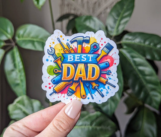 Best Dad vinyl sticker, Father’s Day gift ideas, dad merch