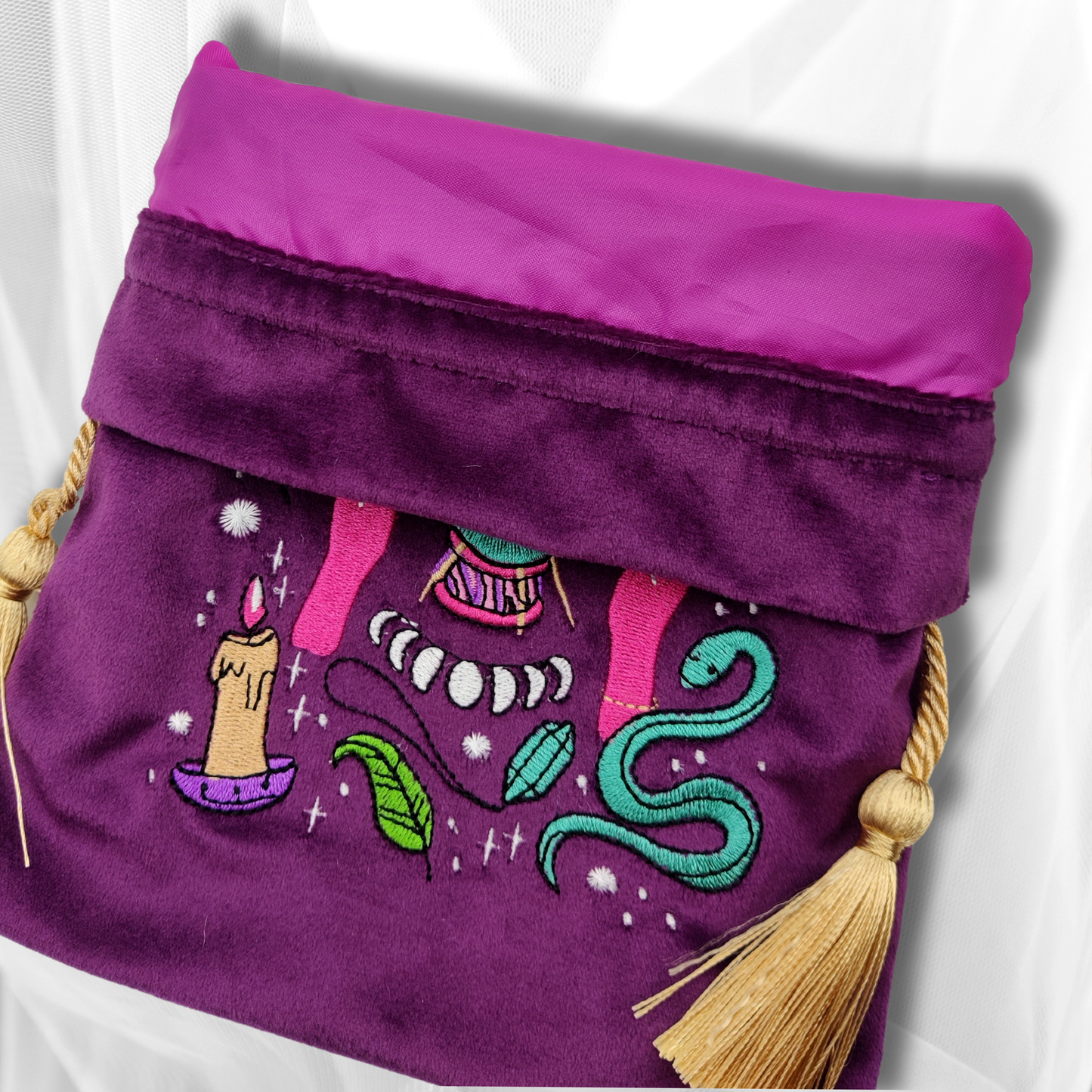 Purple Mystical Embroidered Pouch