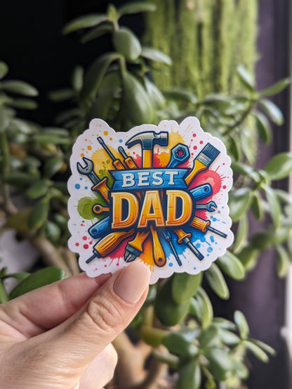 Best Dad vinyl sticker, Father’s Day gift ideas, dad merch