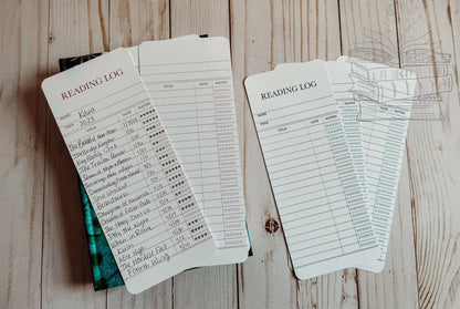 Reading Log Bookmark- vintage style library card