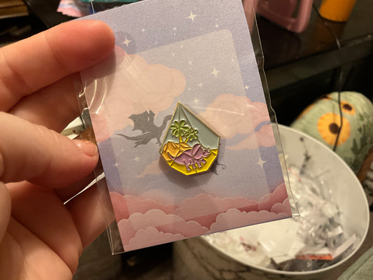 Light Blue Dinosaur Pin