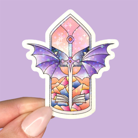 Stained Glass Bookish Sticker