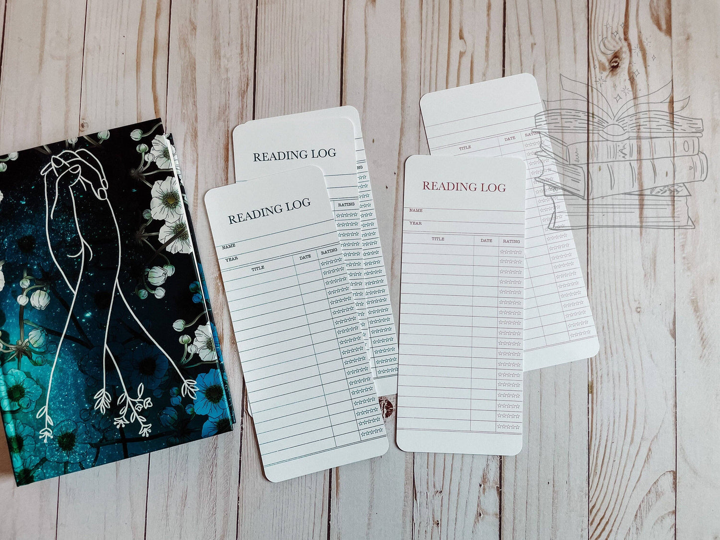 Reading Log Bookmark- vintage style library card