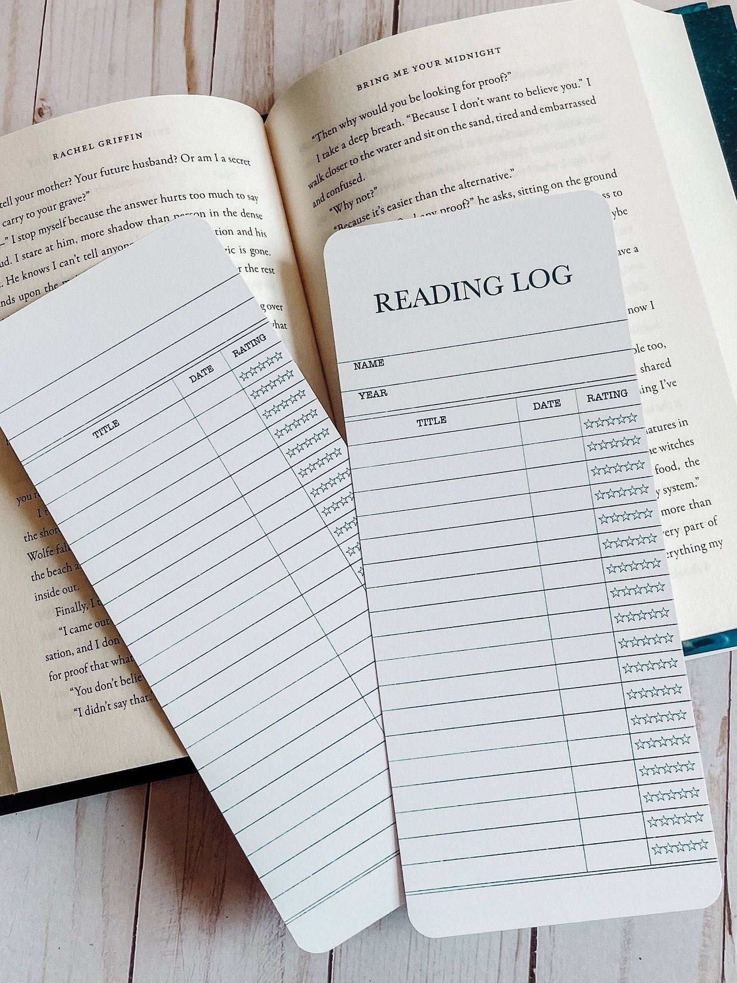 Reading Log Bookmark- vintage style library card