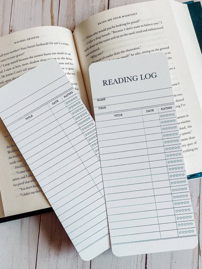 Reading Log Bookmark- vintage style library card