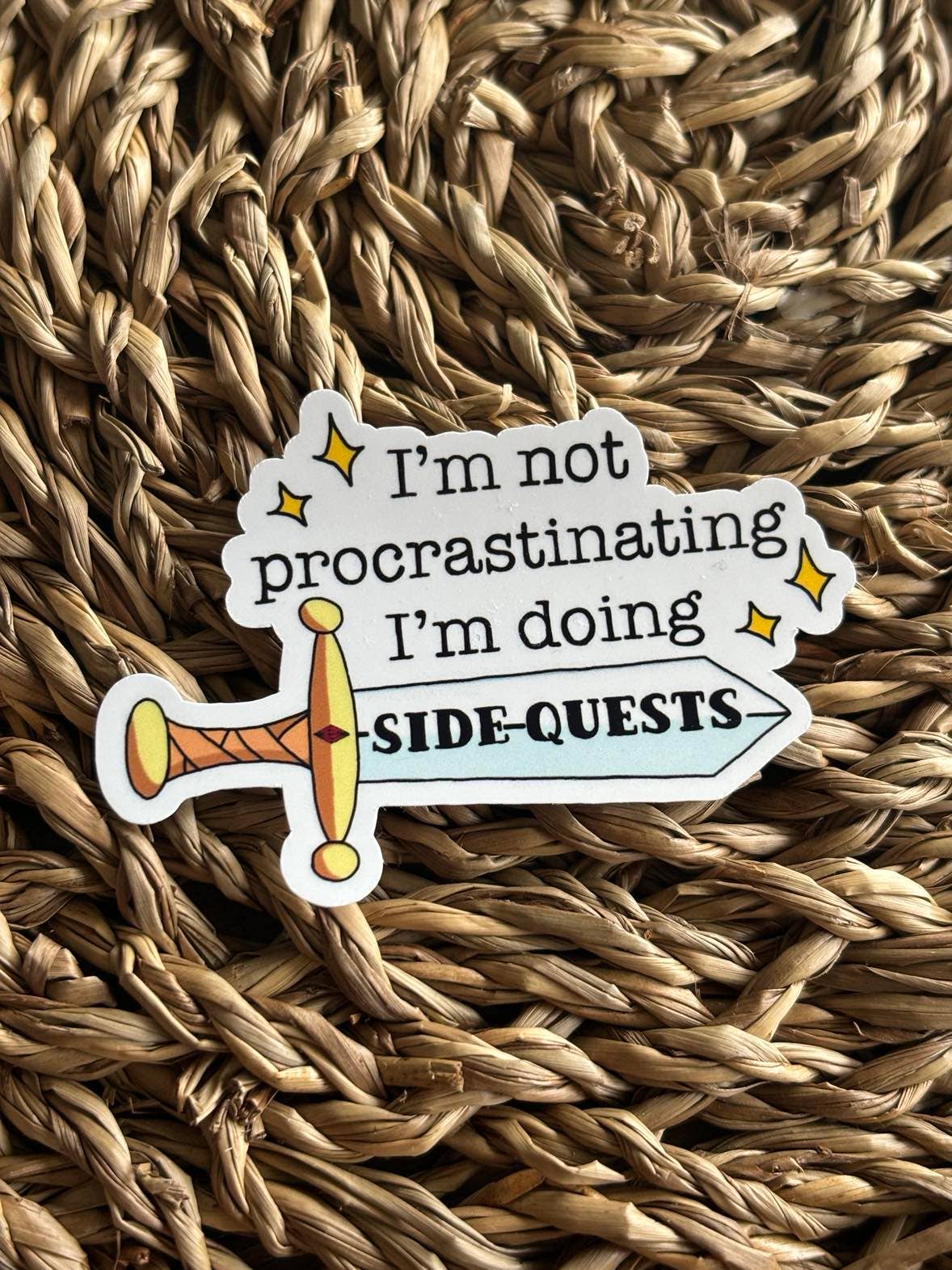 I'm Doing Side Quests Sticker