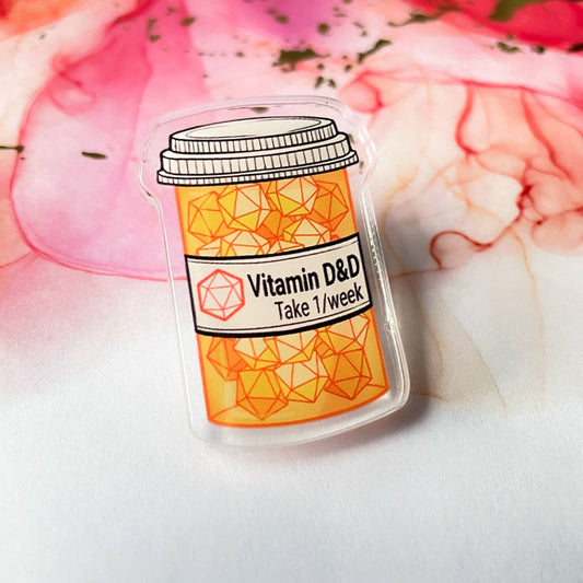 Vitamin D&D 1.5" Acrylic Pin