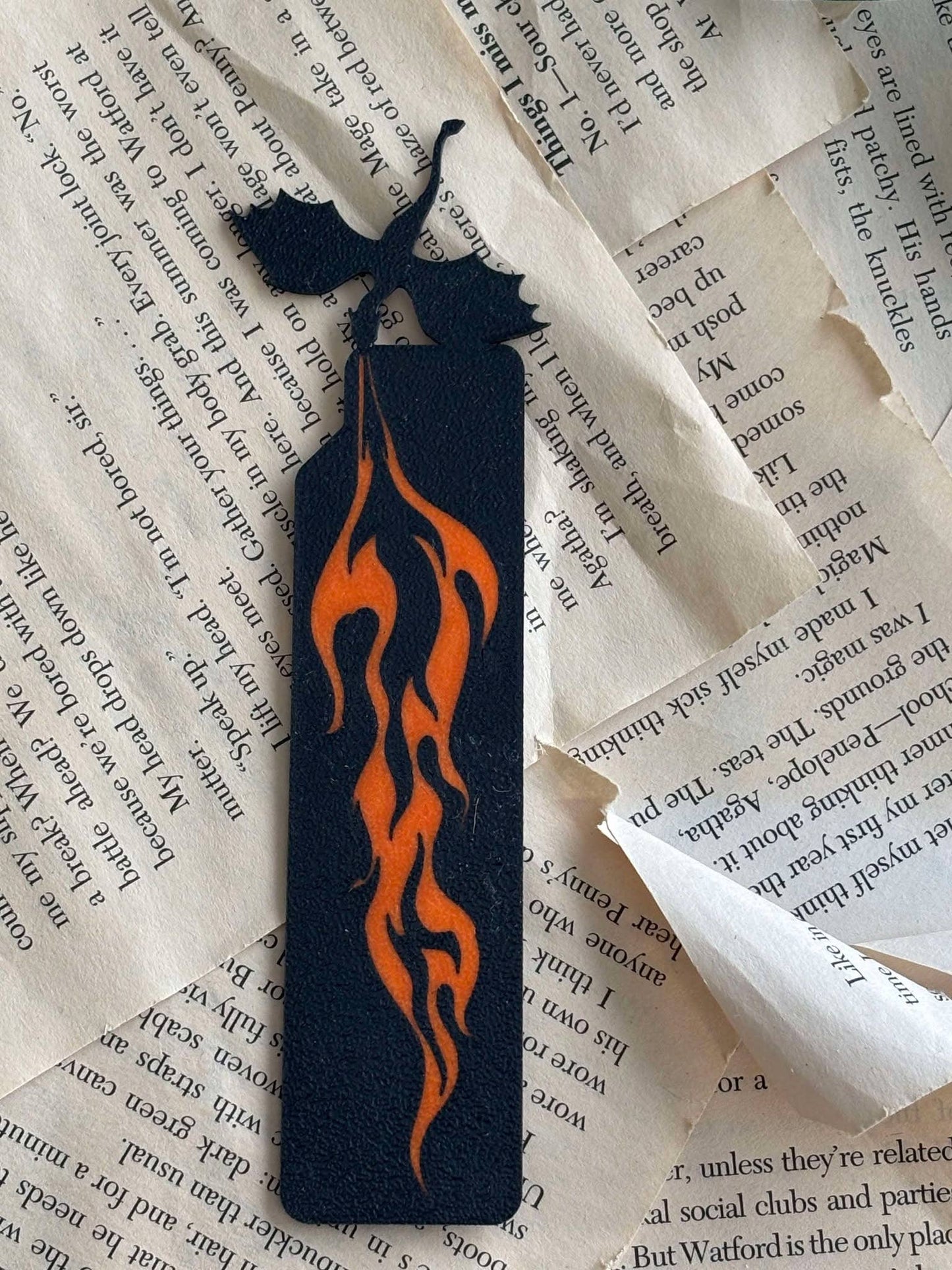 Dragon with Flame Bookmark