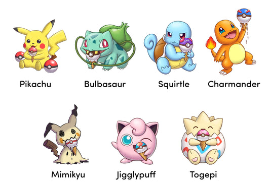 OG Poke Friends Double-Sided Glitter Acrylic Keychain