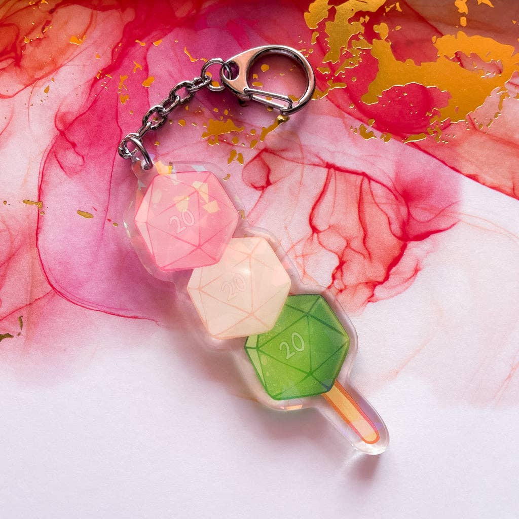 D20 Dango Holographic Acrylic Charms