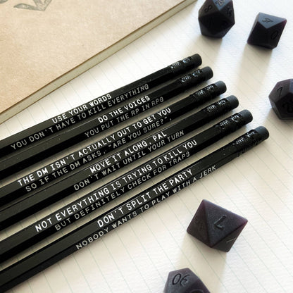 Metagaming Pencils  - Great for D&D, RPG, and more!