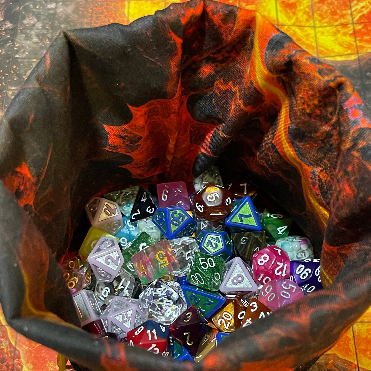 Dragon Skin And Fire Dice Bag
