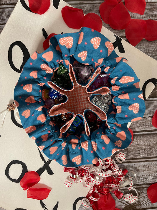 Heart Blue and Pink Section Bag