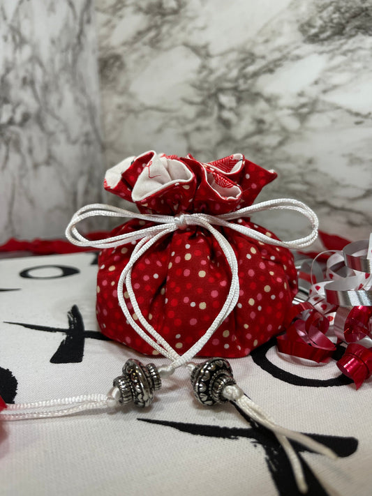 Love Note Red and White Section Bag