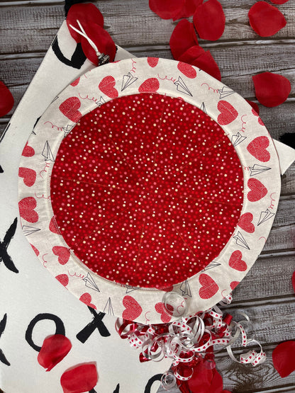 Love Note Red and White Section Bag