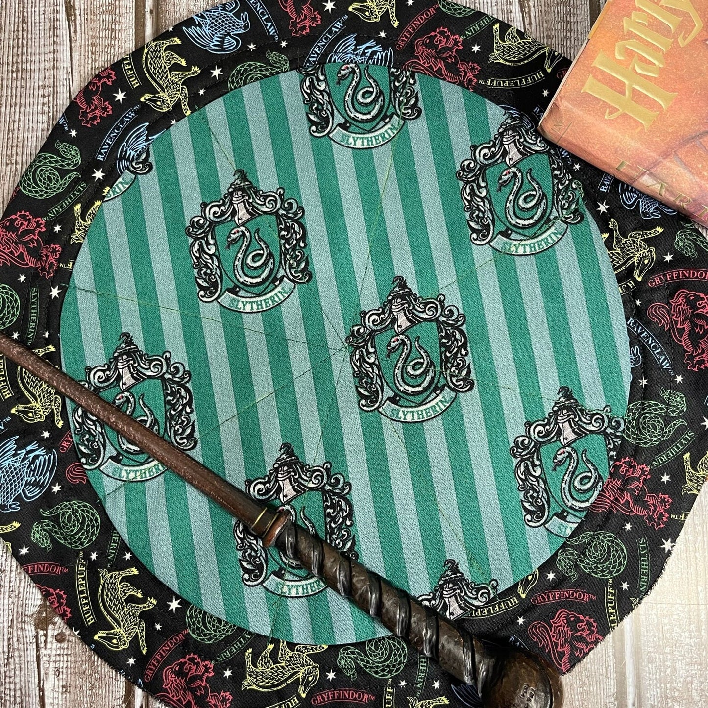 Green Wizard School Section Dice Bag