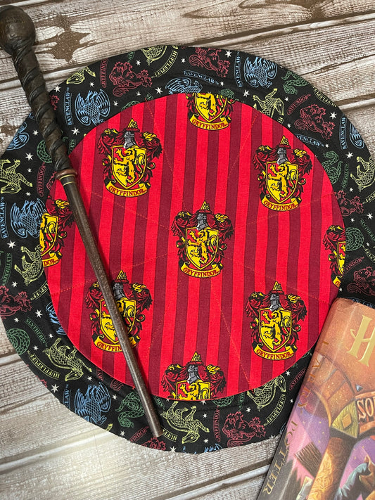 Red Wizarding School Sectioned Dice Bag- Made with Licensed Harry Potter Fabric
