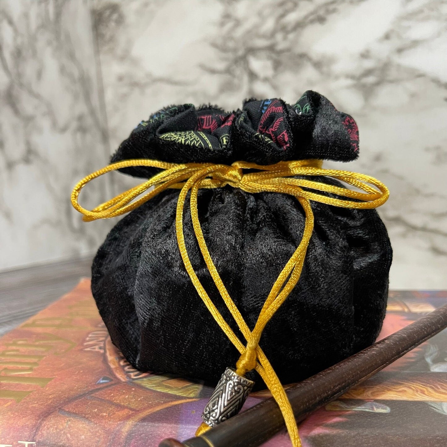 Green Wizard School Section Dice Bag