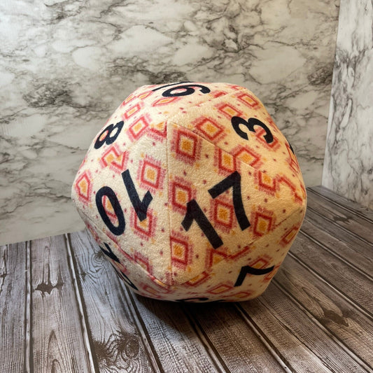 Geometric D20 Plush Pillow
