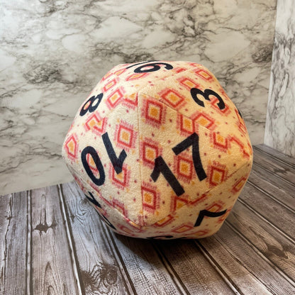 Geometric D20 Plush Pillow