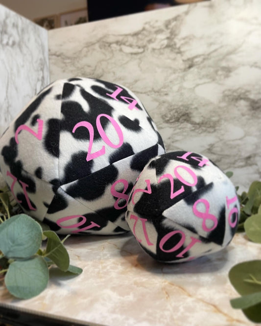 Cow Print D20 Plush Pillow