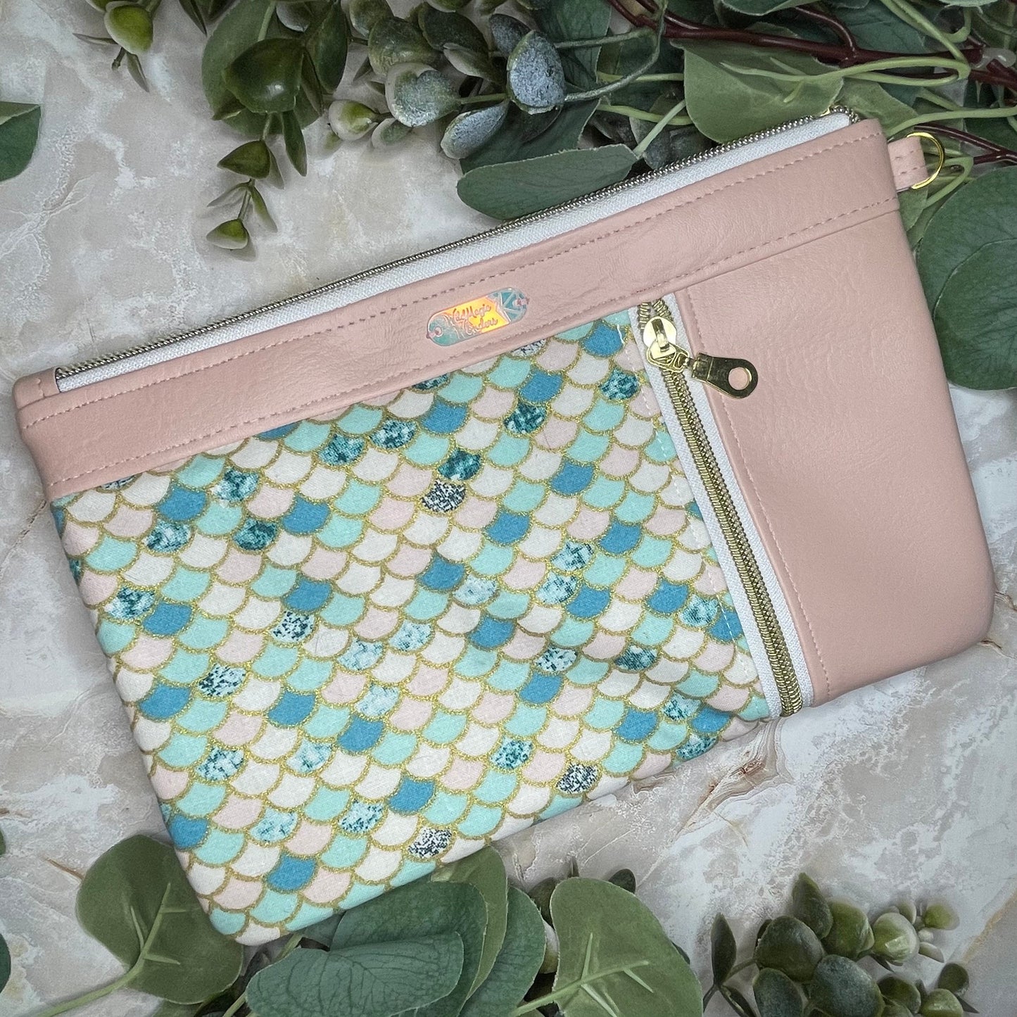 Scale Dragon Mermaid Clutch Wallet with card pockets