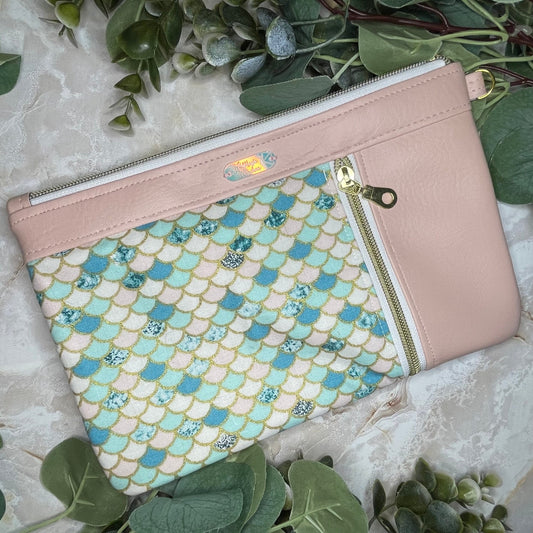 Scale Dragon Mermaid Clutch Wallet with card pockets