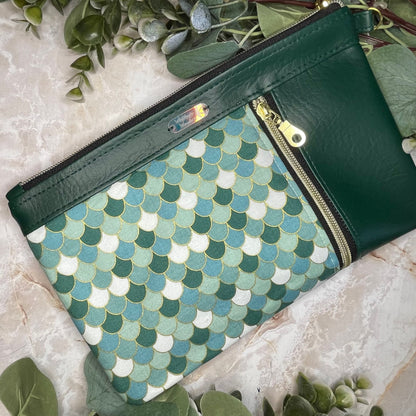 Scale Dragon Mermaid Clutch Wallet with card pockets